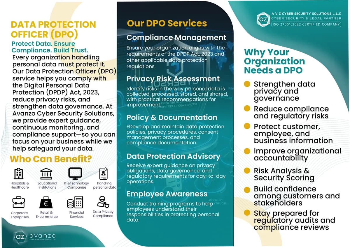 First page of the Data Protection Officer (DPO) brochure